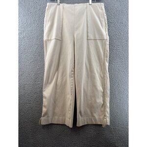 Lysse Beige Capri Pants With Side Tassels & Pockets Size XL